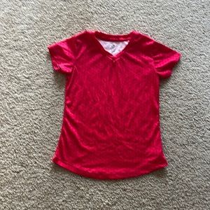 Girls pink athletic t-shirt. Color: pink. Size: M (7-8). Brand: Champion.